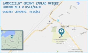 GABINET LEKARSKI - SAMODZIELNY GMINNY ZAKŁAD OPIEKI ZDROWOTNEJ W KSIĄŻKACH - SZKOLNA 6,  KSIĄŻKI