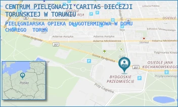 PIELĘGNIARSKA OPIEKA DŁUGOTERMINOWA W DOMU CHOREGO - CENTRUM PIELĘGNACJI CARITAS DIECEZJI TORUŃSKIEJ W TORUNIU - SZOSA BYDGOSKA 1A,  TORUŃ