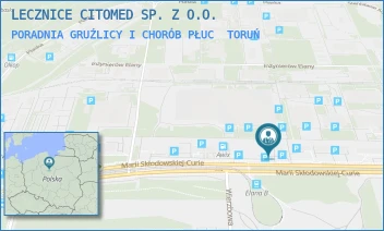 PORADNIA GRUŹLICY I CHORÓB PŁUC - LECZNICE CITOMED SP. Z O.O. - M. SKŁODOWSKIEJ - CURIE 73,  TORUŃ