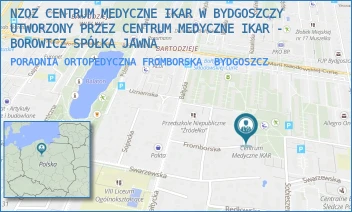 PORADNIA ORTOPEDYCZNA FROMBORSKA - NZOZ CENTRUM MEDYCZNE IKAR W BYDGOSZCZY UTWORZONY PRZEZ CENTRUM MEDYCZNE IKAR - BOROWICZ SPÓŁKA JAWNA - FROMBORSKA 18,  BYDGOSZCZ