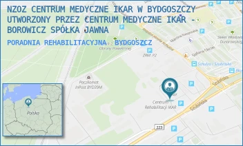 PORADNIA REHABILITACYJNA - NZOZ CENTRUM MEDYCZNE IKAR W BYDGOSZCZY UTWORZONY PRZEZ CENTRUM MEDYCZNE IKAR - BOROWICZ SPÓŁKA JAWNA - SZUBIŃSKA 32,  BYDGOSZCZ