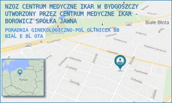 PORADNIA GINEKOLOGICZNO-POĹOĹŤNICZA BB - NZOZ CENTRUM MEDYCZNE IKAR W BYDGOSZCZY UTWORZONY PRZEZ CENTRUM MEDYCZNE IKAR - BOROWICZ SPÓŁKA JAWNA - BARYCKA 38/-,  BIAĹE BĹOTA