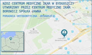 PORADNIA ORTODONTYCZNA - NZOZ CENTRUM MEDYCZNE IKAR W BYDGOSZCZY UTWORZONY PRZEZ CENTRUM MEDYCZNE IKAR - BOROWICZ SPÓŁKA JAWNA - SZUBIŃSKA 32,  BYDGOSZCZ