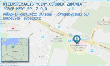 PORADNIA CHIRURGII URAZOWO - ORTOPEDYCZNEJ DLA DOROSŁYCH - GRUPA ZDROWIE GRYF-MED SPÓŁKA Z OGRANICZONĄ ODPOWIEDZIALNOŚCIĄ - WOJSKA POLSKIEGO 46,  BYDGOSZCZ