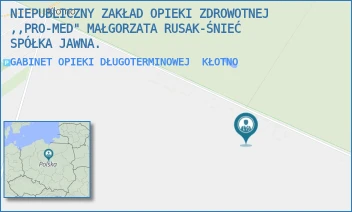GABINET OPIEKI DŁUGOTERMINOWEJ - NIEPUBLICZNY ZAKŁAD OPIEKI ZDROWOTNEJ ,,PRO-MED" MAŁGORZATA RUSAK-ŚNIEĆ SPÓŁKA JAWNA. - 111,  KŁOTNO