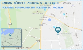 PORADNIA GINEKOLOGICZNO POŁOŻNICZA - GMINNY OŚRODEK ZDROWIA W UNISŁAWIU - PARKOWA 16,  UNISŁAW