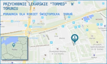 PORADNIA DLA KOBIET ŚWIĘTOPEŁKA - PRZYCHODNIE LEKARSKIE "TORMED"  W TORUNIU - ŚWIĘTOPEŁKA 26,  TORUŃ