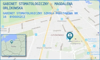 GABINET STOMATOLOGICZNY SZKOŁA PODSTAWOWA NR 16 - GABINET STOMATOLOGICZNY - MAGDALENA ORLIKOWSKA - KORONOWSKA 74,  BYDGOSZCZ