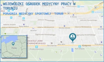 PORADNIA MEDYCYNY SPORTOWEJ - WOJEWÓDZKI OŚRODEK MEDYCYNY PRACY W TORUNIU - BYDGOSKA 76,  TORUŃ