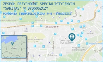 PORADNIA STOMATOLOGICZNA P-8 - ZESPÓŁ PRZYCHODNI SPECJALISTYCZNYCH "SANITAS" W BYDGOSZCZY - KLEEBERGA 3,  BYDGOSZCZ