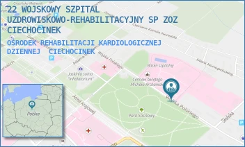 OŚRODEK REHABILITACJI KARDIOLOGICZNEJ DZIENNEJ - 22 WOJSKOWY SZPITAL UZDROWISKOWO-REHABILITACYJNY SP ZOZ CIECHOCINEK - WOJSKA POLSKIEGO 5,  CIECHOCINEK