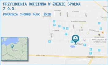 PORADNIA CHORÓB PŁUC - PRZYCHODNIA RODZINNA W ŻNINIE SPÓŁKA Z O.O. - ŻYTNIA 1,  ŻNIN