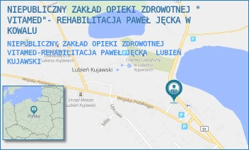 NIEPUBLICZNY ZAKŁAD OPIEKI ZDROWOTNEJ VITAMED-REHABILITACJA PAWEŁ JĘCKA - NIEPUBLICZNY ZAKŁAD OPIEKI ZDROWOTNEJ " VITAMED"- REHABILITACJA PAWEŁ JĘCKA W KOWALU - 1-GO MAJA 46A/-,  LUBIEŃ KUJAWSKI