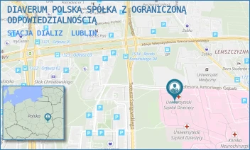 STACJA DIALIZ - DIAVERUM POLSKA SPÓŁKA Z OGRANICZONĄ ODPOWIEDZIALNOŚCIĄ - PROF. ANTONIEGO GĘBALI 6,  LUBLIN