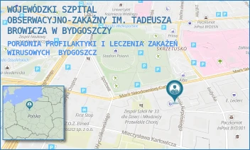 PORADNIA PROFILAKTYKI I LECZENIA ZAKAŻEŃ WIRUSOWYCH - WOJEWÓDZKI SZPITAL OBSERWACYJNO-ZAKAŹNY IM. TADEUSZA BROWICZA W BYDGOSZCZY - KAROLA KURPIŃSKIEGO 5A,  BYDGOSZCZ