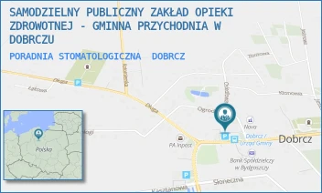 PORADNIA STOMATOLOGICZNA - SAMODZIELNY PUBLICZNY ZAKŁAD OPIEKI ZDROWOTNEJ - GMINNA PRZYCHODNIA W DOBRCZU - OGRODOWA 1,  DOBRCZ