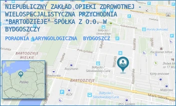 PORADNIA LARYNGOLOGICZNA - NIEPUBLICZNY ZAKŁAD OPIEKI ZDROWOTNEJ - WIELOSPECJALISTYCZNA PRZYCHODNIA "BARTODZIEJE" SPÓŁKA Z O.O. W BYDGOSZCZY - KOSZALIŃSKA 7,  BYDGOSZCZ