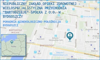 PORADNIA GINEKOLOGICZNO-POŁOŻNICZA - NIEPUBLICZNY ZAKŁAD OPIEKI ZDROWOTNEJ - WIELOSPECJALISTYCZNA PRZYCHODNIA "BARTODZIEJE" SPÓŁKA Z O.O. W BYDGOSZCZY - KOSZALIŃSKA 7,  BYDGOSZCZ
