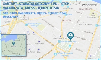 GAB.STOM.MAŁGORZATA KRESS-JĘDRZEJCZAK - GABINET STOMATOLOGICZNY LEK. STOM. MAŁGORZATA KRESS-JĘDRZEJCZAK - PLAC WOLNOSCI 3/4 3,  WŁOCŁAWEK