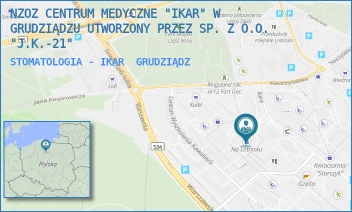 STOMATOLOGIA - IKAR - NZOZ CENTRUM MEDYCZNE "IKAR" W GRUDZIĄDZU UTWORZONY PRZEZ SP. Z O.O. "J.K.-21" - IKARA 4,  GRUDZIĄDZ