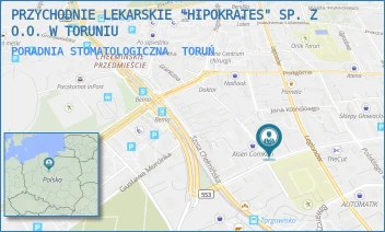 PORADNIA STOMATOLOGICZNA - PRZYCHODNIE LEKARSKIE "HIPOKRATES" SP. Z O.O. W TORUNIU - DEKERTA 1,  TORUŃ