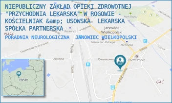 PORADNIA NEUROLOGICZNA - "KOŚCIELNIAK &amp; USOWSKA" LEKARSKA SPÓŁKA PARTNERSKA - GNIEŹNIEŃSKA 4,  JANOWIEC WIELKOPOLSKI
