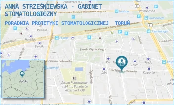 PORADNIA PROTETYKI STOMATOLOGICZNEJ - ANNA STRZEŚNIEWSKA - GABINET STOMATOLOGICZNY - LELEWELA 33,  TORUŃ