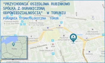 PORADNIA STOMATOLOGICZNA - "PRZYCHODNIA OSIEDLOWA RUBINKOWO SPÓŁKA Z OGRANICZONĄ ODPOWIEDZIALNOŚCIĄ"  W TORUNIU - DZIEWULSKIEGO 12,  TORUŃ