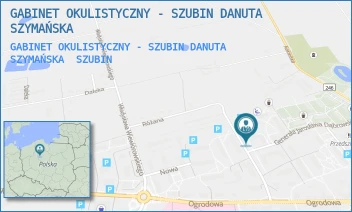 GABINET OKULISTYCZNY - SZUBIN DANUTA SZYMAŃSKA - GABINET OKULISTYCZNY - SZUBIN DANUTA SZYMAŃSKA - G.BEMA 6/18,  SZUBIN
