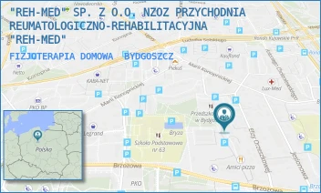 FIZJOTERAPIA DOMOWA - "REH-MED" SP. Z O.O. NZOZ PRZYCHODNIA REUMATOLOGICZNO-REHABILITACYJNA "REH-MED" - GABRIELI ZAPOLSKIEJ 18,  BYDGOSZCZ