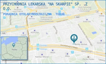 PORADNIA OTOLARYNGOLOGICZNA - PRZYCHODNIA LEKARSKA "NA SKARPIE" SP.  Z O.O. - KONSTYTUCJI 3 MAJA 19,  TORUŃ