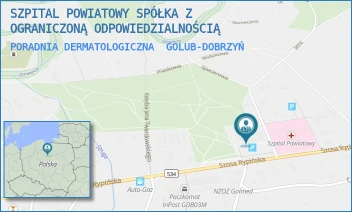 PORADNIA DERMATOLOGICZNA - SZPITAL POWIATOWY SPÓŁKA Z OGRANICZONĄ ODPOWIEDZIALNOŚCIĄ - DR J.G. KOPPA 1A,  GOLUB-DOBRZYŃ