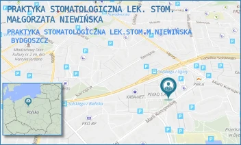 PRAKTYKA STOMATOLOGICZNA LEK.STOM.M.NIEWIŃSKA - PRAKTYKA STOMATOLOGICZNA LEK. STOM. MAŁGORZATA NIEWIŃSKA - M.KONOPICKIEJ 26,  BYDGOSZCZ