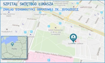 ZAKŁAD DIAGNOSTYKI OBRAZOWEJ TK - SZPITAL SWIĘTEGO ŁUKASZA - BYDGOSKIEGO BATALIONU OBRONY NARODOWEJ 10A,  BYDGOSZCZ
