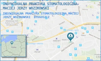 INDYWIDUALNA PRAKTYKA STOMATOLOGICZNA MACIEJ JERZY WOZIKOWSKI - INDYWIDUALNA PRAKTYKA STOMATOLOGICZNA MACIEJ JERZY WOZIKOWSKI - M.KONOPNICKIEJ 26/208,  BYDGOSZCZ