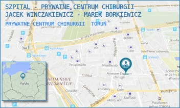 PRYWATNE CENTRUM CHIRURGII - SZPITAL - PRYWATNE CENTRUM CHIRURGII JACEK WINCZAKIEWICZ - MAREK BORKIEWICZ - KOŁŁĄTAJA 10A,  TORUŃ