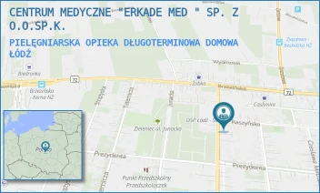 PIELĘGNIARSKA OPIEKA DŁUGOTERMINOWA DOMOWA - CENTRUM MEDYCZNE ERKADE SPÓŁKA Z OGRANICZONĄ ODPOWIEDZIALNOŚCIĄ - UL. JANOSIKA 163,  ŁÓDŹ