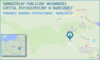 PORADNIA ZDROWIA PSYCHICZNEGO - SAMODZIELNY PUBLICZNY WOJEWÓDZKI SZPITAL PSYCHIATRYCZNY IM. ŚW. ANTONIEGO W RADECZNICY - KLASZTORNA 4,  RADECZNICA