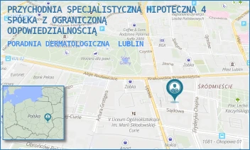 PORADNIA DERMATOLOGICZNA - PRZYCHODNIA SPECJALISTYCZNA HIPOTECZNA 4 SPÓŁKA Z OGRANICZONĄ ODPOWIEDZIALNOŚCIĄ - HIPOTECZNA 4,  LUBLIN