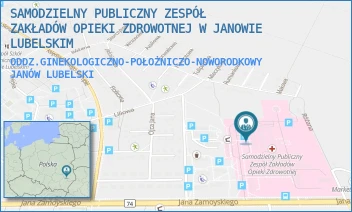 ODDZ.GINEKOLOGICZNO-POŁOŻNICZO-NOWORODKOWY - SAMODZIELNY PUBLICZNY ZESPÓŁ ZAKŁADÓW OPIEKI ZDROWOTNEJ W JANOWIE LUBELSKIM - JANA ZAMOYSKIEGO 149,  JANÓW LUBELSKI