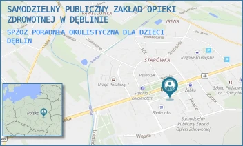 SPZOZ PORADNIA OKULISTYCZNA DLA DZIECI - SAMODZIELNY PUBLICZNY ZAKŁAD OPIEKI ZDROWOTNEJ W DĘBLINIE - RYNEK 14,  DĘBLIN