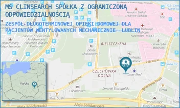 ZESPÓŁ DŁUGOTERMINOWEJ OPIEKI DOMOWEJ DLA PACJENTÓW WENTYLOWANYCH MECHANICZNIE - MS CLINSEARCH SPÓŁKA Z OGRANICZONĄ ODPOWIEDZIALNOŚCIĄ - PÓŁNOCNA 18/U1,  LUBLIN