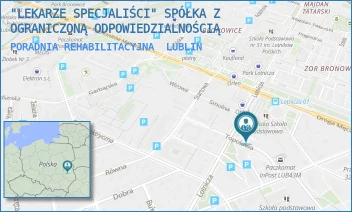 PORADNIA REHABILITACYJNA - "LEKARZE SPECJALIŚCI" SPÓŁKA Z OGRANICZONĄ ODPOWIEDZIALNOŚCIĄ - TOPOLOWA 7,  LUBLIN
