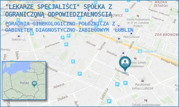 PORADNIA GINEKOLOGICZNO-POŁOŻNICZA Z GABINETEM DIAGNOSTYCZNO-ZABIEGOWYM - "LEKARZE SPECJALIŚCI" SPÓŁKA Z OGRANICZONĄ ODPOWIEDZIALNOŚCIĄ - TOPOLOWA 7,  LUBLIN