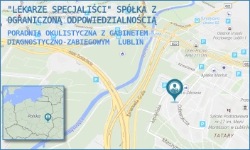 PORADNIA OKULISTYCZNA Z GABINETEM DIAGNOSTYCZNO-ZABIEGOWYM - "LEKARZE SPECJALIŚCI" SPÓŁKA Z OGRANICZONĄ ODPOWIEDZIALNOŚCIĄ - ODLEWNICZA 3,  LUBLIN