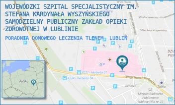 PORADNIA DOMOWEGO LECZENIA TLENEM - WOJEWÓDZKI SZPITAL SPECJALISTYCZNY IM. STEFANA KARDYNAŁA WYSZYŃSKIEGO SAMODZIELNY PUBLICZNY ZAKŁAD OPIEKI ZDROWOTNEJ W LUBLINIE - ZBIGNIEWA HERBERTA 21,  LUBLIN