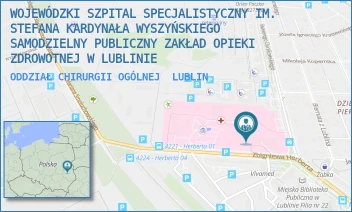 ODDZIAŁ CHIRURGII OGÓLNEJ - WOJEWÓDZKI SZPITAL SPECJALISTYCZNY IM. STEFANA KARDYNAŁA WYSZYŃSKIEGO SAMODZIELNY PUBLICZNY ZAKŁAD OPIEKI ZDROWOTNEJ W LUBLINIE - ZBIGNIEWA HERBERTA 21,  LUBLIN