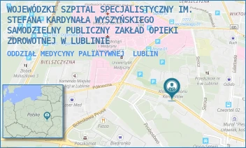 ODDZIAŁ MEDYCYNY PALIATYWNEJ - WOJEWÓDZKI SZPITAL SPECJALISTYCZNY IM. STEFANA KARDYNAŁA WYSZYŃSKIEGO SAMODZIELNY PUBLICZNY ZAKŁAD OPIEKI ZDROWOTNEJ W LUBLINIE - MIECZYSŁAWA BIERNACKIEGO 9,  LUBLIN