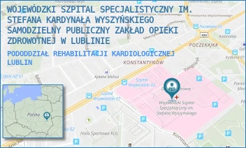 PODODDZIAŁ REHABILITACJI KARDIOLOGICZNEJ - WOJEWÓDZKI SZPITAL SPECJALISTYCZNY IM. STEFANA KARDYNAŁA WYSZYŃSKIEGO SAMODZIELNY PUBLICZNY ZAKŁAD OPIEKI ZDROWOTNEJ W LUBLINIE - AL. KRAŚNICKA 100,  LUBLIN