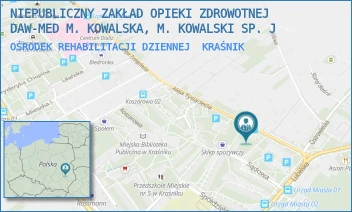 OŚRODEK REHABILITACJI DZIENNEJ - NIEPUBLICZNY ZAKŁAD OPIEKI ZDROWOTNEJ DAW-MED M. KOWALSKA, M. KOWALSKI SP. J - ALEJA TYSIĄCLECIA 3B,  KRAŚNIK